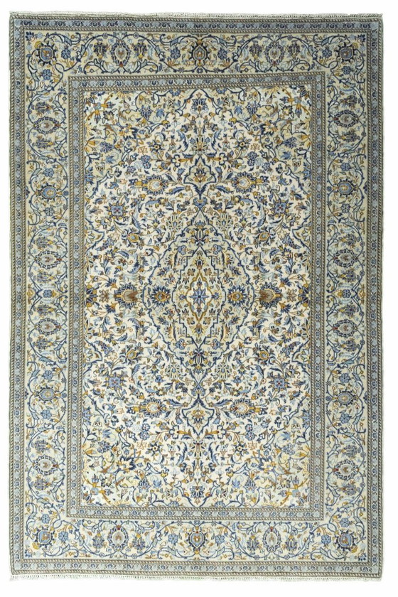 Image 1 of Kashan oriental rug - Hand-knotted from fine cork wool - 210 x 140 cm