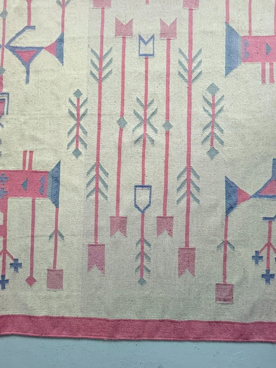Image 1 of Tappeto Kilim vintage, lana e cotone, stile folk, Polonia, anni '70