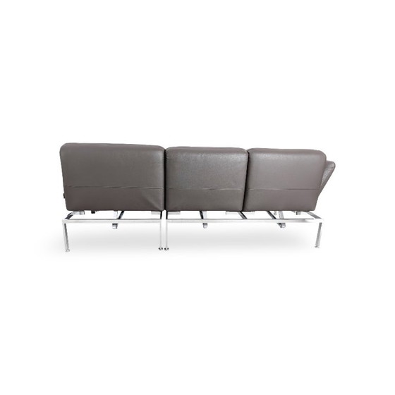 Original Brühl Roro Sofa Eckcouch Leder Small Design Grau – Ecksofas, Leather (photo 5 of 12)