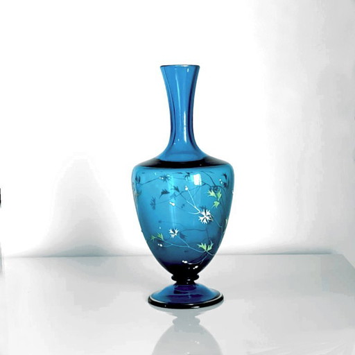 GLASVASE – BLAU – JUGENDART