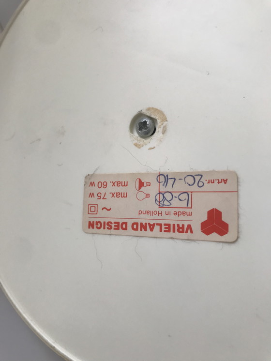 Image 1 of Lampada da tavolo vintage Vrieland bianca - Lampada da tavolo