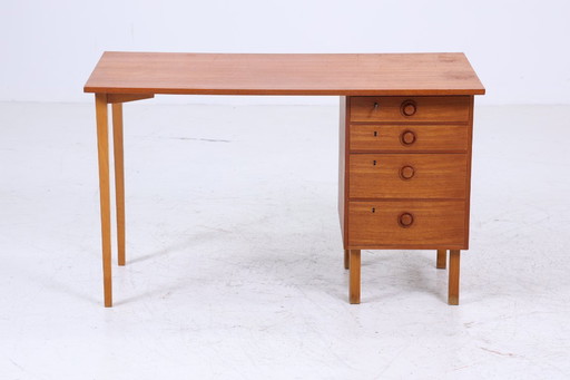 Vintage Teak Schreibtisch aus den 60ern | Mid Century Schubladen Arbeitstisch Bürotisch Tisch Retro Holz #07-70