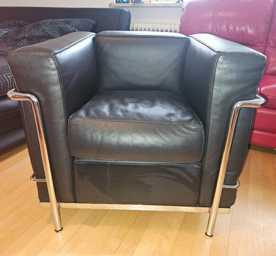 Ensemble : 2 fauteuils Cassina LC2 d'origine – Le Corbusier – Cuir véritable – Leather (photo 10 of 12)