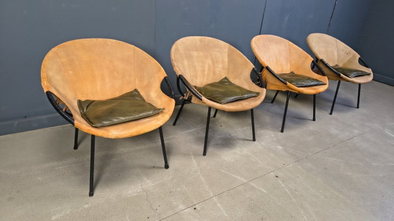 Image 1 of Vintage balloon chairs by Lush & co, 1960s - set of 4