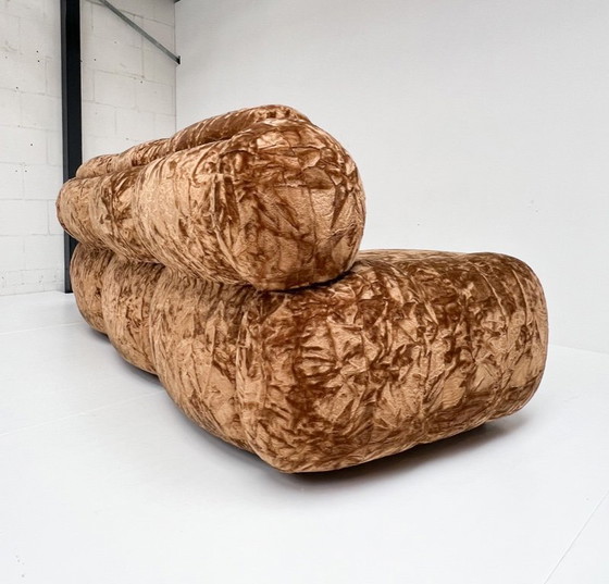 Image 1 of Italian vintage velvet sofa and sofa bed, 1970s