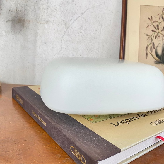 Large square ceiling light or wall lamp 25 cm matte white glass (photo 6 of 9)
