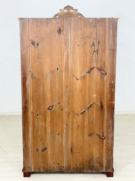 Image 1 of Antique Louis Philippe display cabinet, wardrobe, living room cabinet, circa 1880