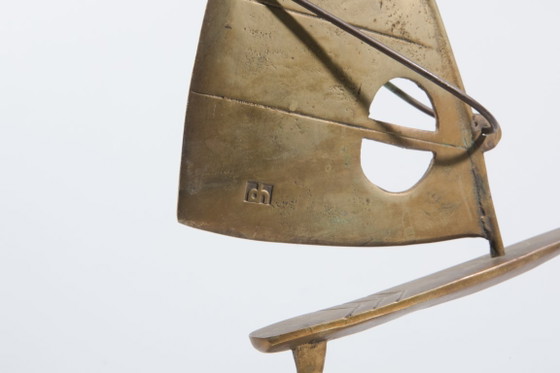 Image 1 of Brutalist sculpture: surfboard signed David Marchall