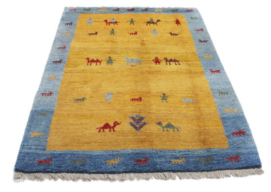 Image 1 of Alfombra persa original Gabbeh Ghashghai alfombra oriental 183 cm x 140 cm natural antiguo