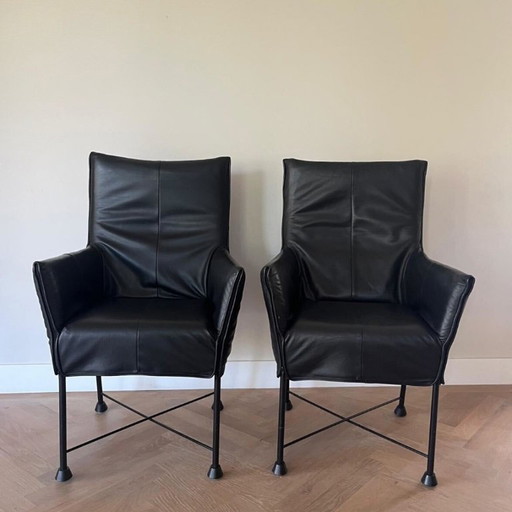 Montis Chaplin - Sedie di design in pelle - Gerard Van Den Berg - 3 pezzi