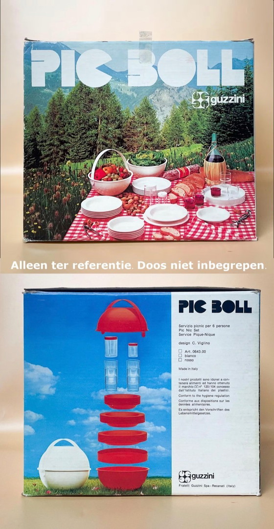 Image 1 of PicBoll Italian Picnic Set by Guzzini, Iconic Design Vintage 70s