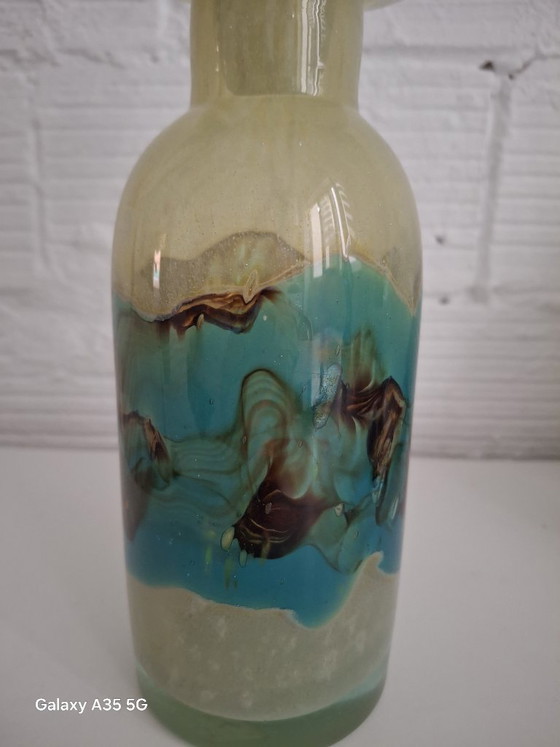Vintage Mdina Glass Decanter / Bottle with Large Ball Stopper, Malta 1970s – Glass & Decanter (photo 4 of 10)