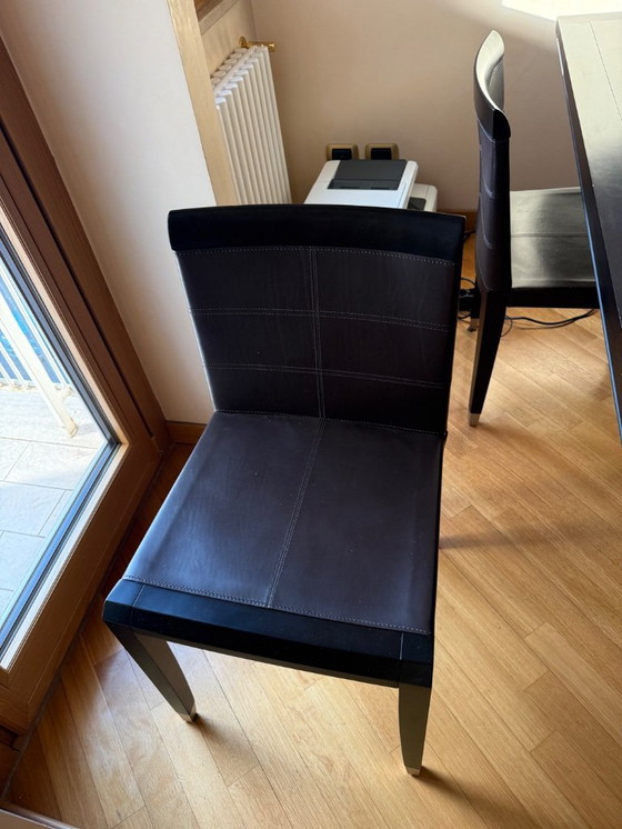 Image 1 of Giorgetti tafel en stoelen - ontworpen door Massimo Scolari