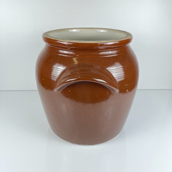 Grande Vaso Antico in Gres per Confit / Grasso, Marrone, 1900 – Vasi per piante, Ceramica (photo 4 of 11)