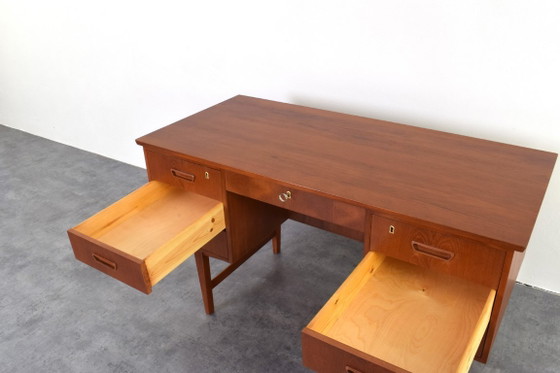 Image 1 of Bureau de direction danois moderne en teck, style Mid-Century Modern, années 1960