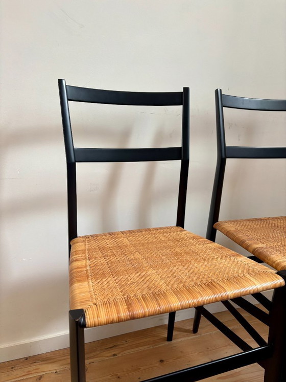 4x Sedie Gio Ponti 699 Superleggera in Frassino Nero – Cassina, Sedie da pranzo, Wood (photo 4 of 18)