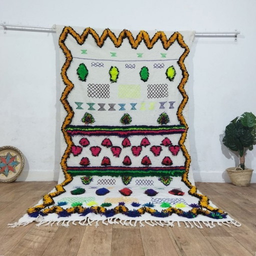 Authentiek Marokkaans Azilal-tapijt 282 x 145 cm – Kleurrijk handgemaakt Berber wollen tapijt