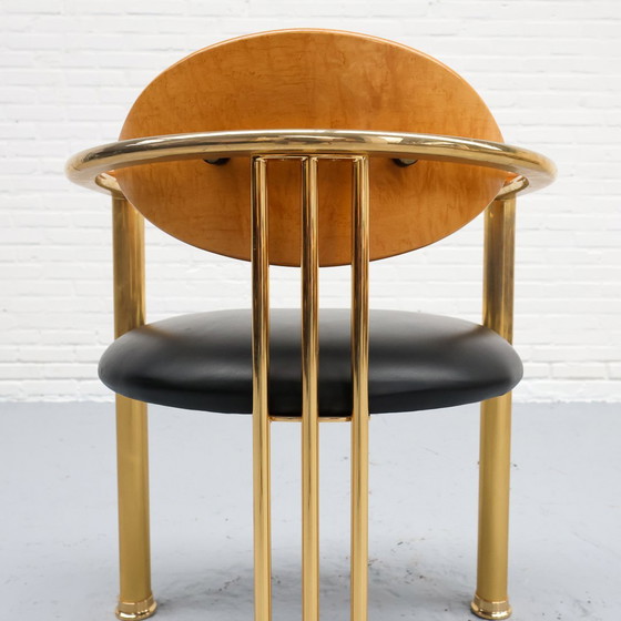 Image 1 of Postmodern Eetkamerstoelen Goud 