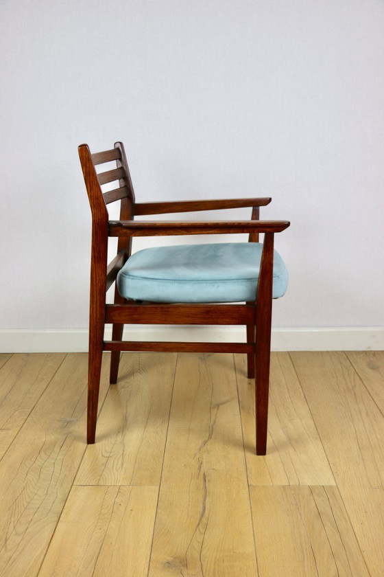 Image 1 of Vintage bureaustoel - zeeturkoois