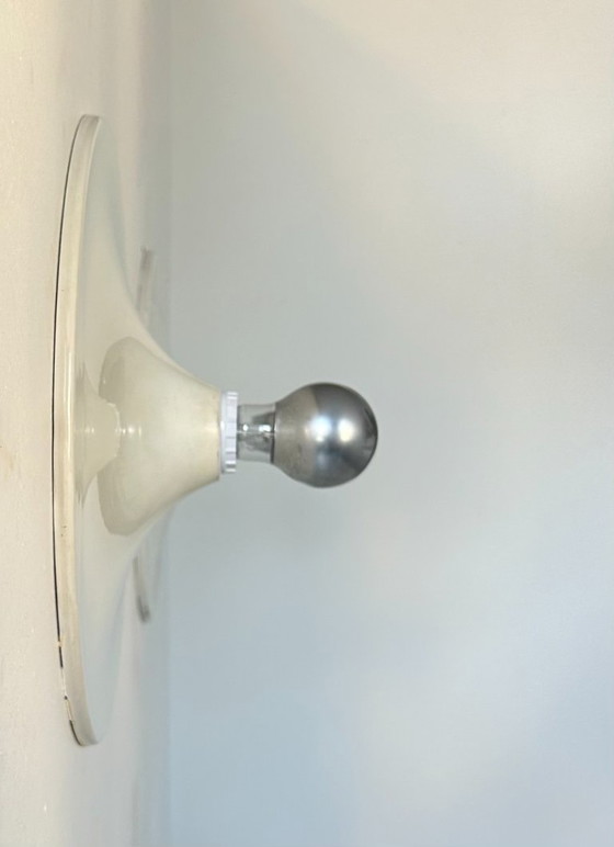 Image 1 of Coppia di applique vintage, metallo laccato bianco, Italia 1970.