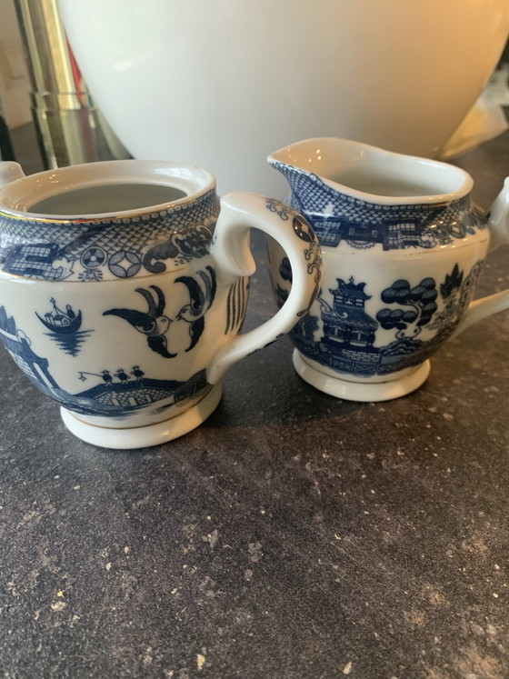 Set latte e zucchero, willow, Accessori da tavola, Porcellana, Blu (foto 10 di 10)
