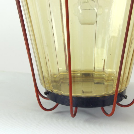 Image 1 of Vintage Ceiling Pendant Railway Light, Czechoslovakia 1940s