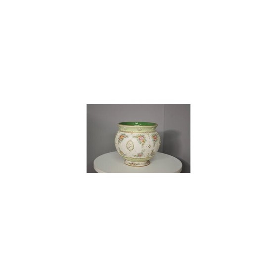 Image 1 of Vintage hand-decorated ceramic vase by G. Deruta, 1970