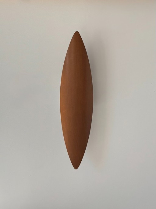 Applique da parete vintage XL, in legno termoformato, Francia, 1970