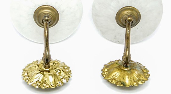 Vintage Brass and Glass Sconces, 1930s, Set of 2 – Wall lights (photo 3 of 5)