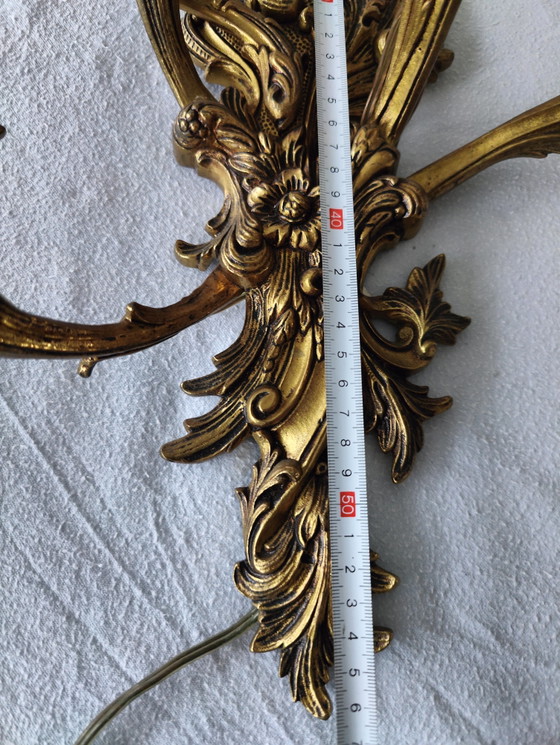 Due Applique da Parete Stile Barocco – Portacandele, Brass (photo 8 of 8)