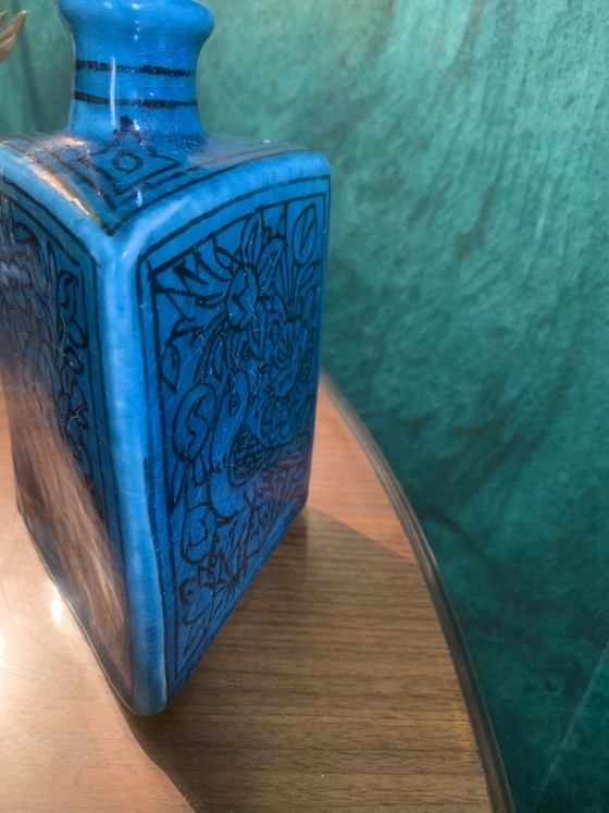 Vaso/Fiasca antico in ceramica persiana turchese - Stile Qajar – Vasi (photo 7 of 15)