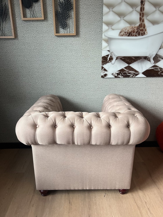 Image 1 of Sedia - Nuova poltrona Chesterfield Brighton in tessuto