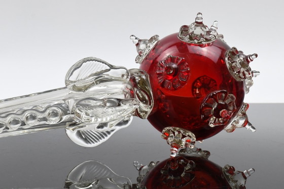 Murano glass sceptre – ruby red and clear, hand blown, Italy – Decorative Objects (photo 10 of 12)