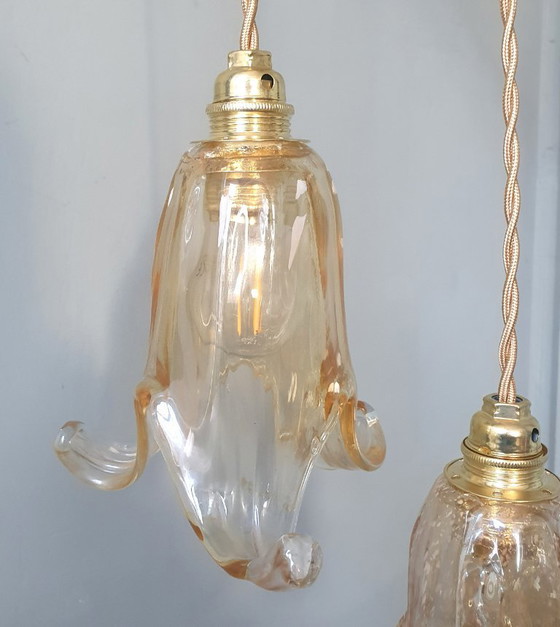 Image 1 of Set di 2 lampade a sospensione vintage di Murano - Italia - Murano