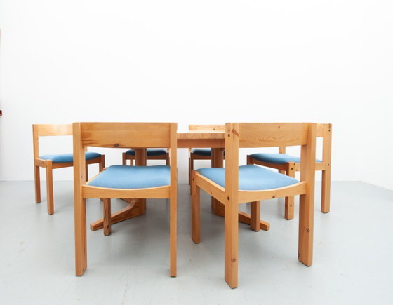Image 1 of Extendable pine dining table by Silkeborg Møbelfabrik (1970s)
