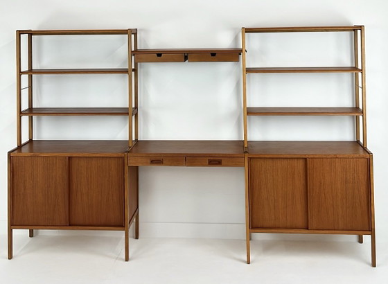 Swedish vintage teak veneer bookcases – Shelving unit (photo 8 of 25)