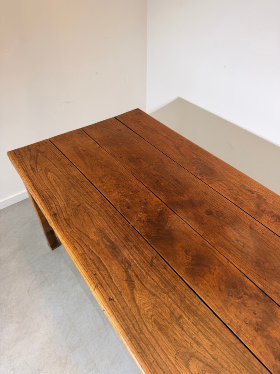 Antique Solid Oak Farmhouse Dining Table (photo 6 of 6)