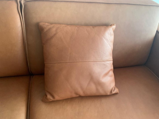 Image 1 of Precioso sofá de 3 plazas de Zitmaxx, fabricado en piel de vacuno de alta calidad - Rancho en el elegante color Cognac