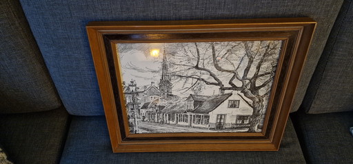 JAN WILMINK beautiful old pen drawing