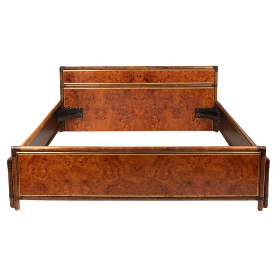 Cama King Size Alberto Smania Marango en Madera de Raíz y Latón Mid Century 1967 – Colchones y somieres (photo 8 of 20)