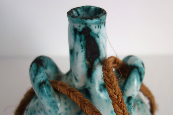 Image 1 of Fiaschetta in ceramica Fat Lava arte popolare Francia anni '50