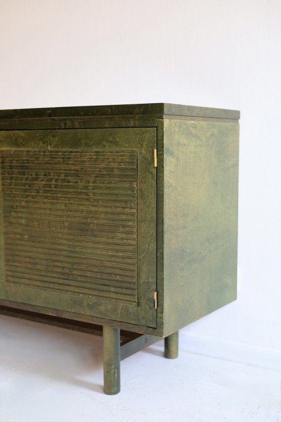 Vintage dressoir door Asko in de jaren 70, Hout, Groen (foto 4 van 12)