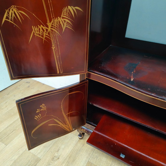 Image 1 of Vintage Chinese bridal cabinet sideboard Chinoiserie cabinet