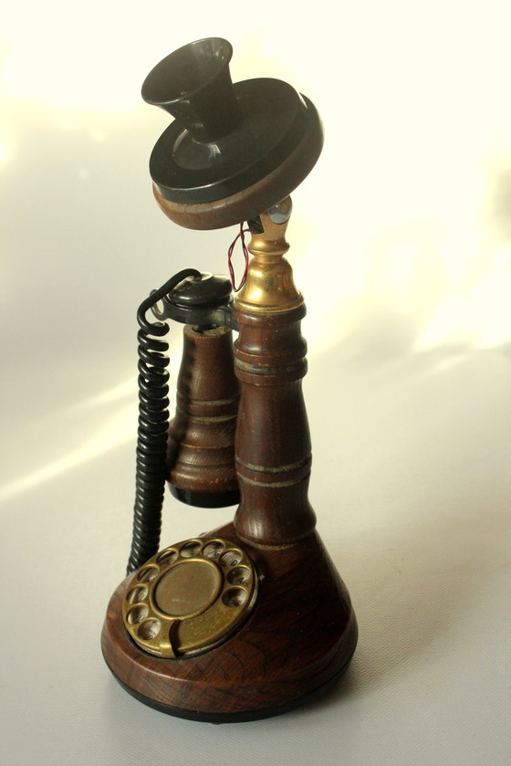 Image 1 of Candlestick Telephone Made In Usa - Vintage From The 70s