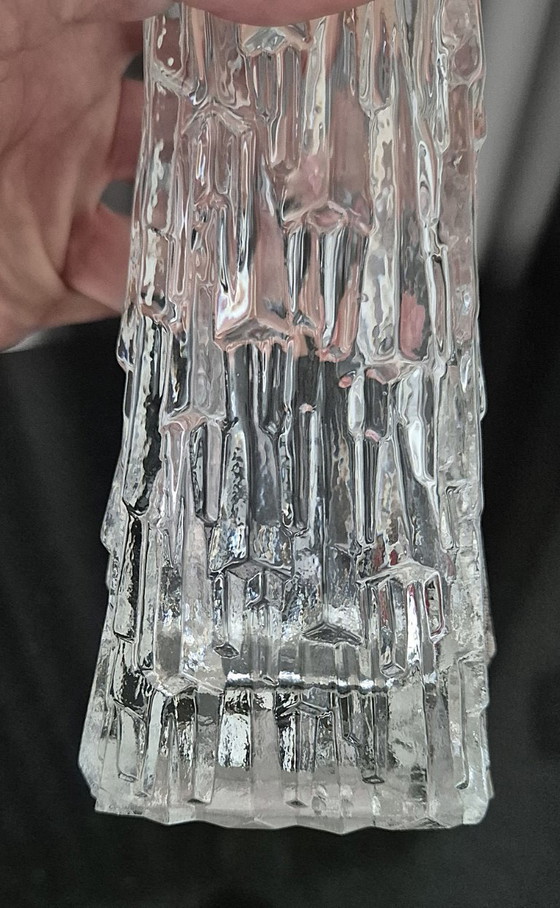 Image 1 of Vintage Oberglas Oostenrijk schorstextuurglas - modernistisch designobject uit de jaren 60-70