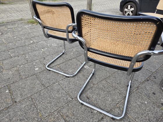 6x Stühle der Marke 'Cesca' – Esszimmerstühle, Metal, Rattan (photo 8 of 11)