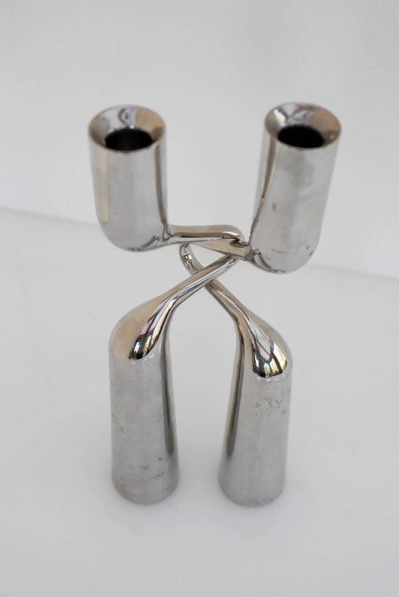 Image 1 of Skulpturale Kerzenhalter, „Tango/Double“, modernes dänisches Design von Mikaela Dörfel