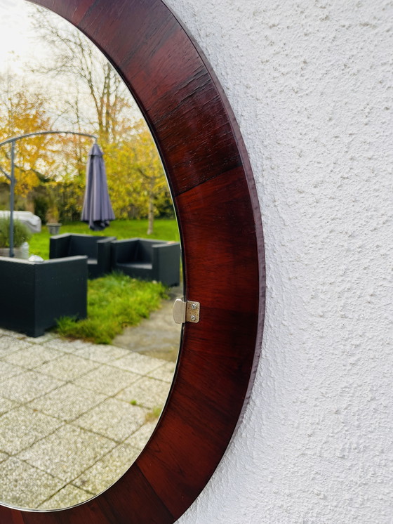 Image 1 of Miroir rond en palissandre 