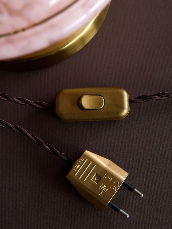 Image 1 of table lamp rose Clichy glass