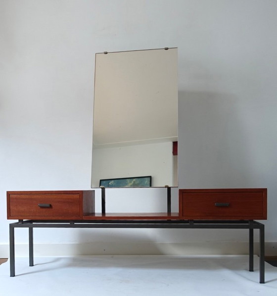 Image 1 of Espejo moderno de mediados de siglo Kuperus Almelo en estilo Pastoe Braakman.